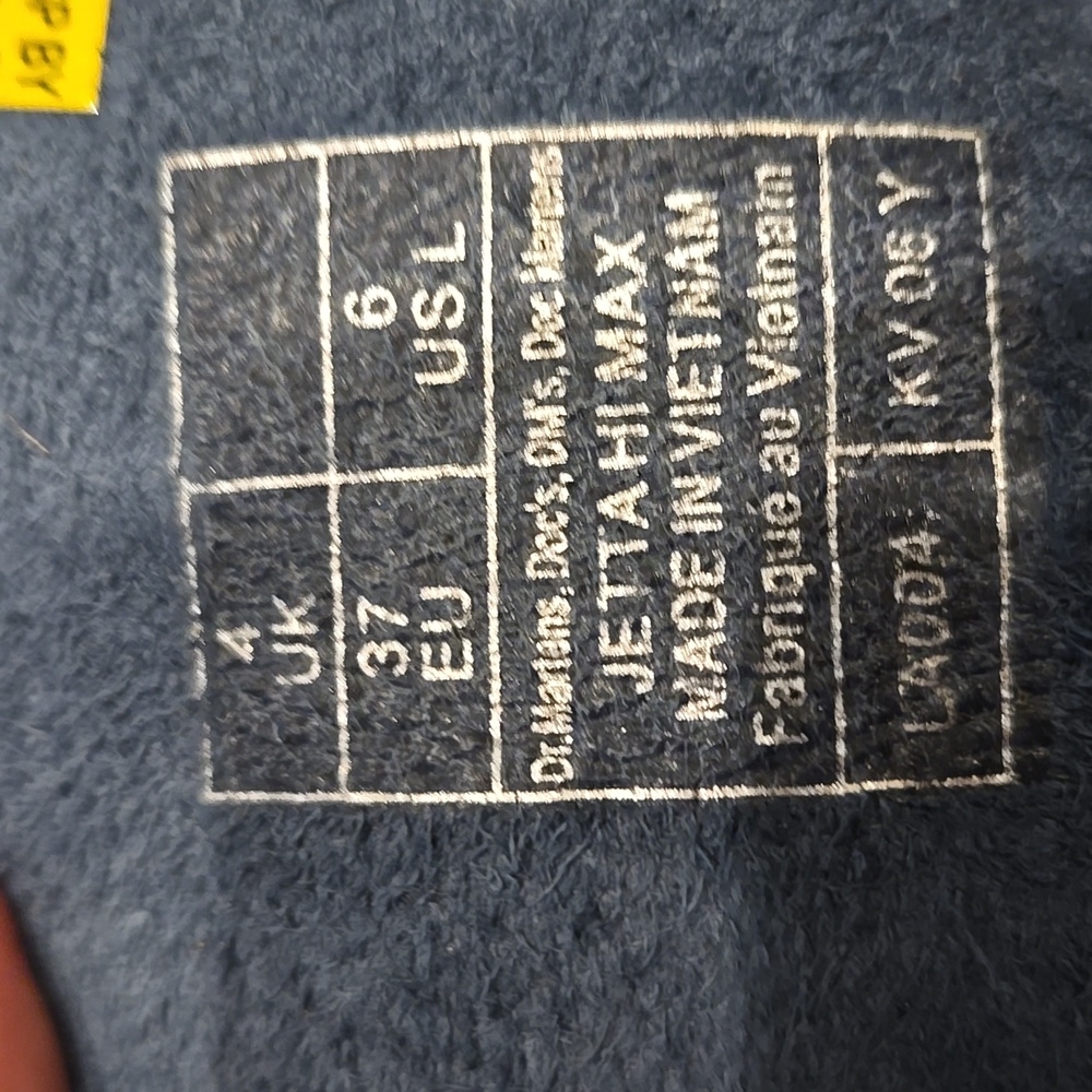 Dr. Martens Blue Combat Boots Women 6 - Picture 2 of 11
